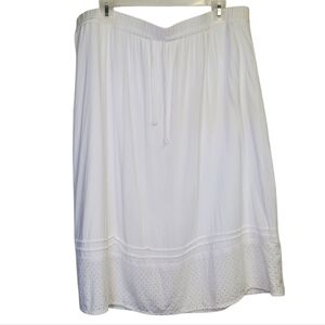 Faded Glory Women's Midi White Skirt Size XL(16-18)